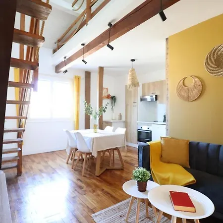 Le Boho - T2 Mezzanine With Air Conditioning Bergerac